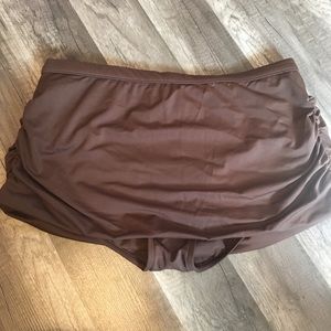 Brown Bathing Suit Bottom Skirt Plus Size